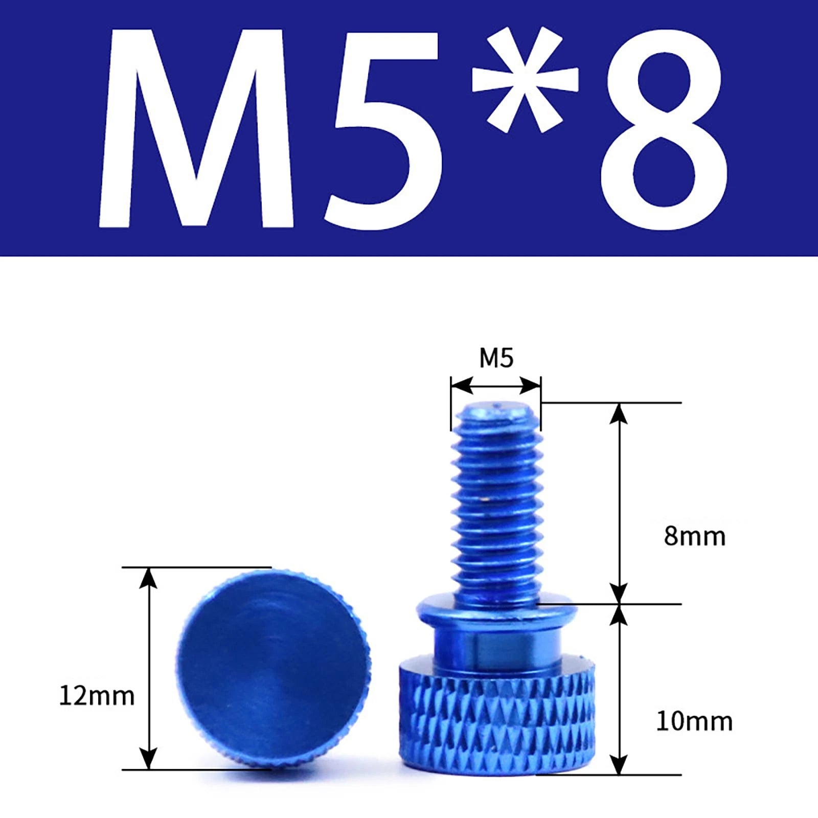Aluminum Thumb Screws M5 M6 Knurled Hand Bolts Anodized PC Case Hobby DIY Stock