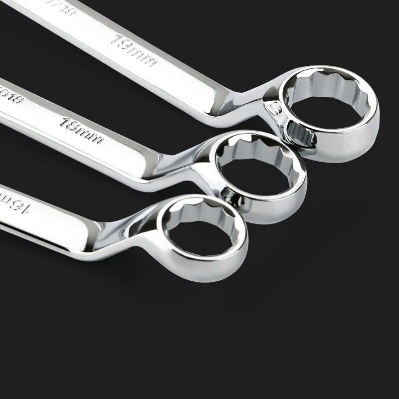 Ring Spanner Wrench High-Carbon Steel Metric Ring Deep Double Offset 5.5mm~36mm