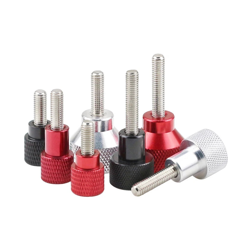 M6 Knurled Thumb Screws With Steps Hand Grip Knob Step Bolts Aluminium Alloy
