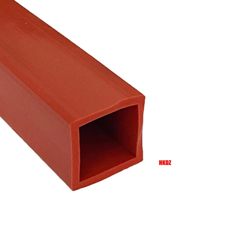 Square Silicone Rubber Hollow Tube Pipe Protector Seal Strips Width 2.5mm~108mm