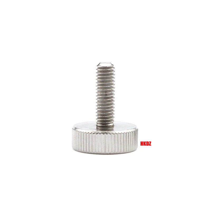 M5 M6 Flat Head Knurled Thumb Screws 303 Stainless Steel 8mm to 35mm Hand Bolts