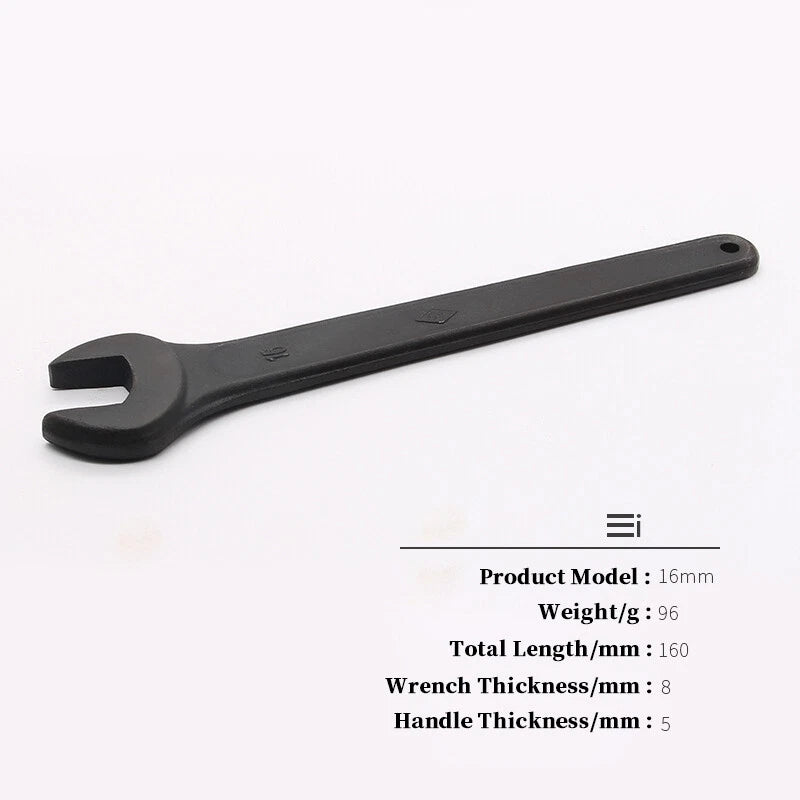 Black Heavy Duty Single Head Open End Wrenches Repair Spanner Workshop 14mm-50mm