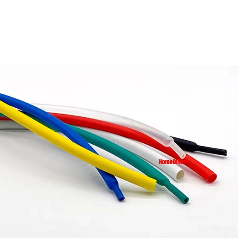 2:1 Heat Shrink Tubing — Electrical Wire Sleeving, Φ1mm–12mm, Clear/White/Red/Green
