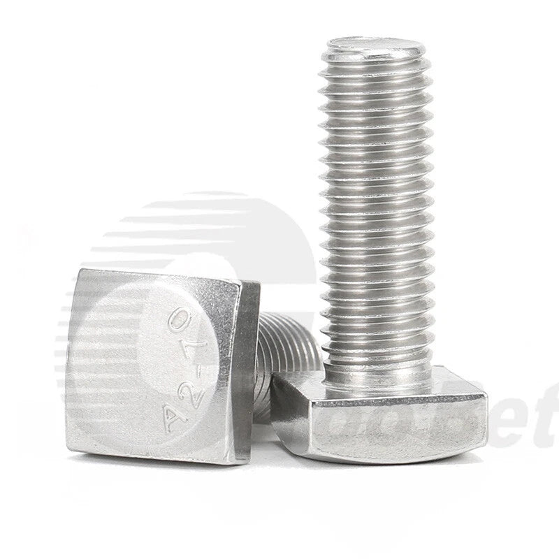 M6 Square Head T - Bolts — Stainless Steel A2 304 for T - Slot Aluminum Profiles - HomeDIYer