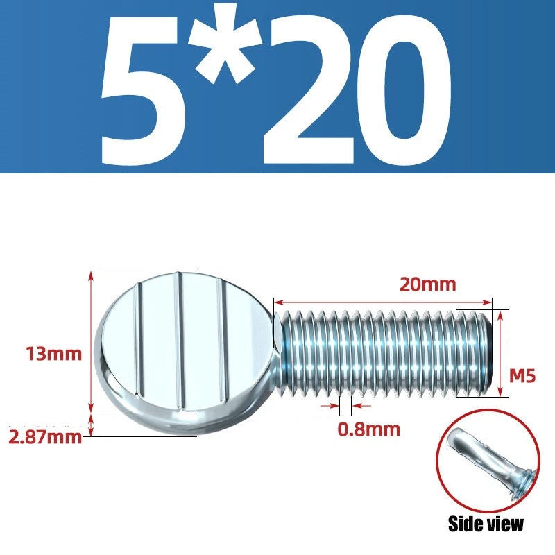M5 M6 M8 Spade-head Thumb Screws Thumb Screw - Galvanized carbon steel