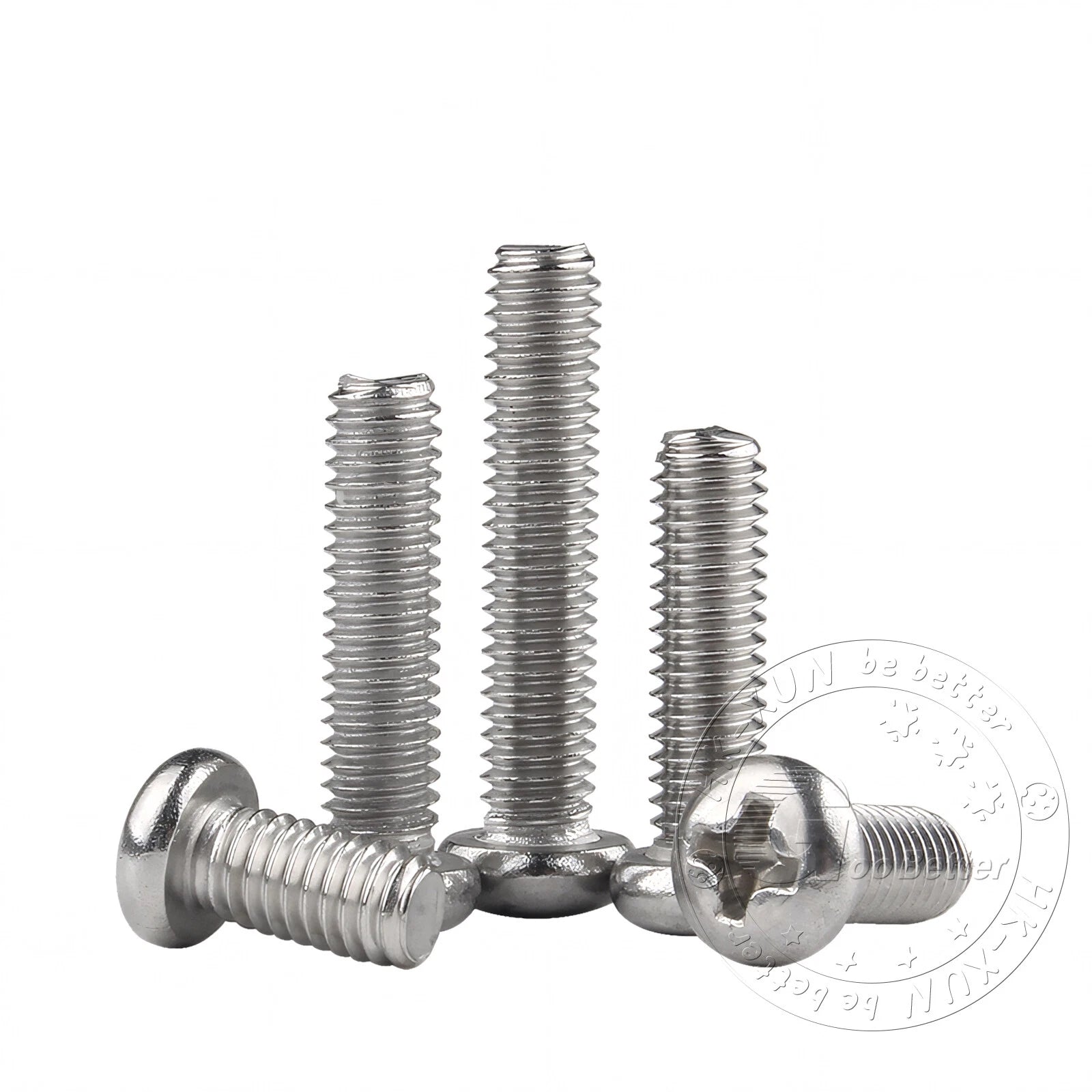 M3 M3.5 Phillips Pan Head Machine Screws – A2 Stainless Steel DIN 7985H (3–180mm Lengths)