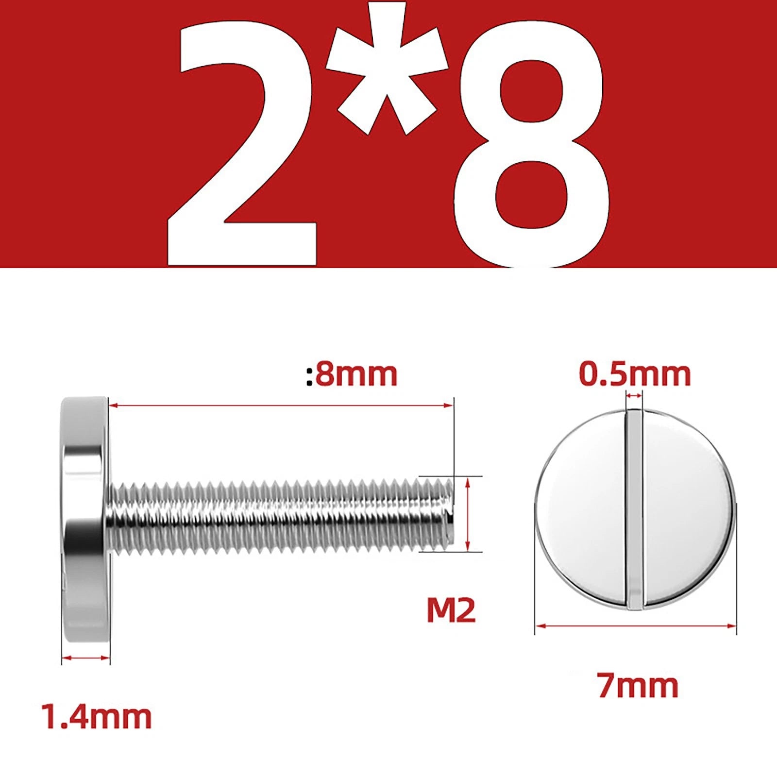 A2 Stainless Steel Slotted Large Head Machine Screws — Wide Pan Bolt DIN 921 | M2–M10