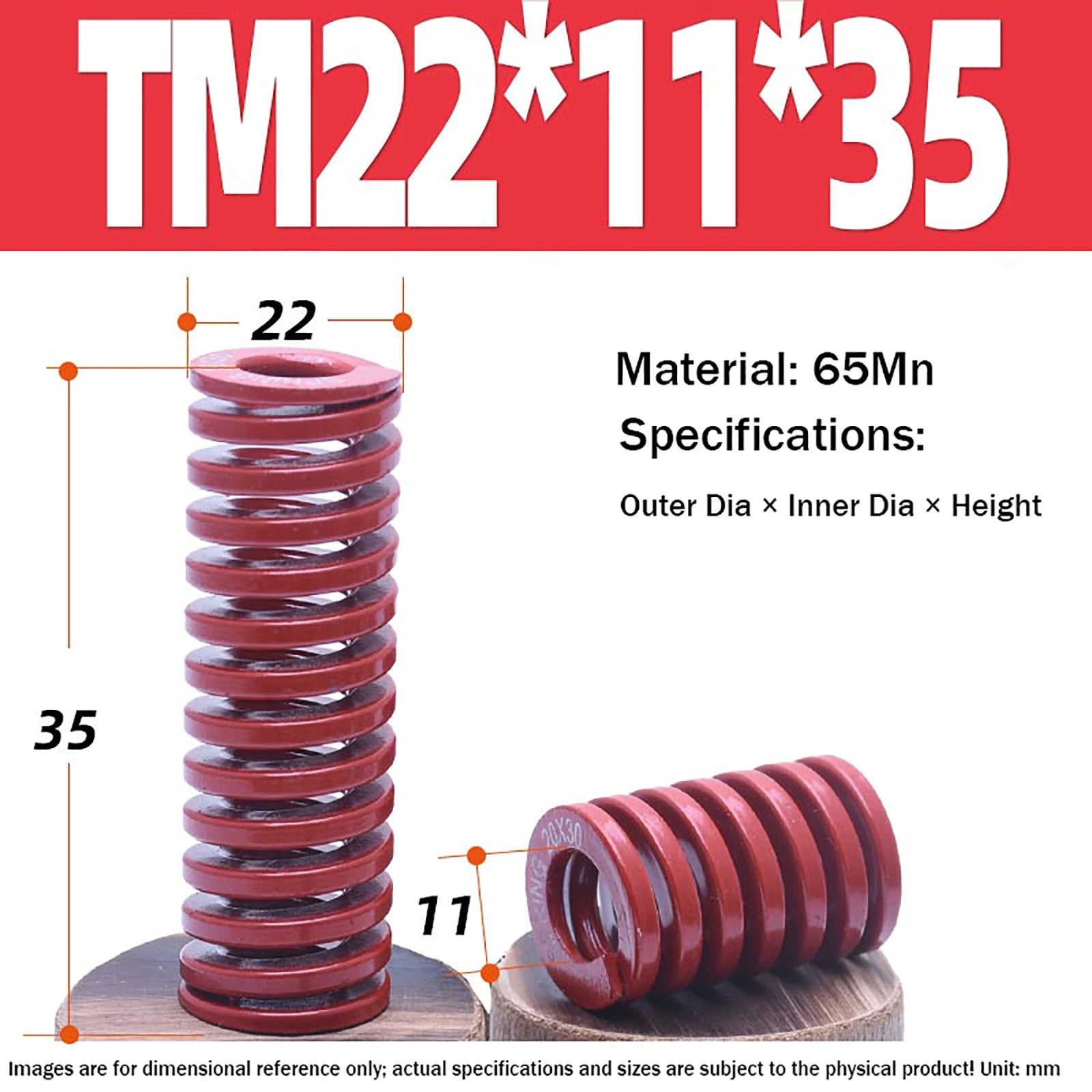 Heavy Load Duty Compression Die Spring, 8mm-50mm Diameter & Up To 400mm Long JIS