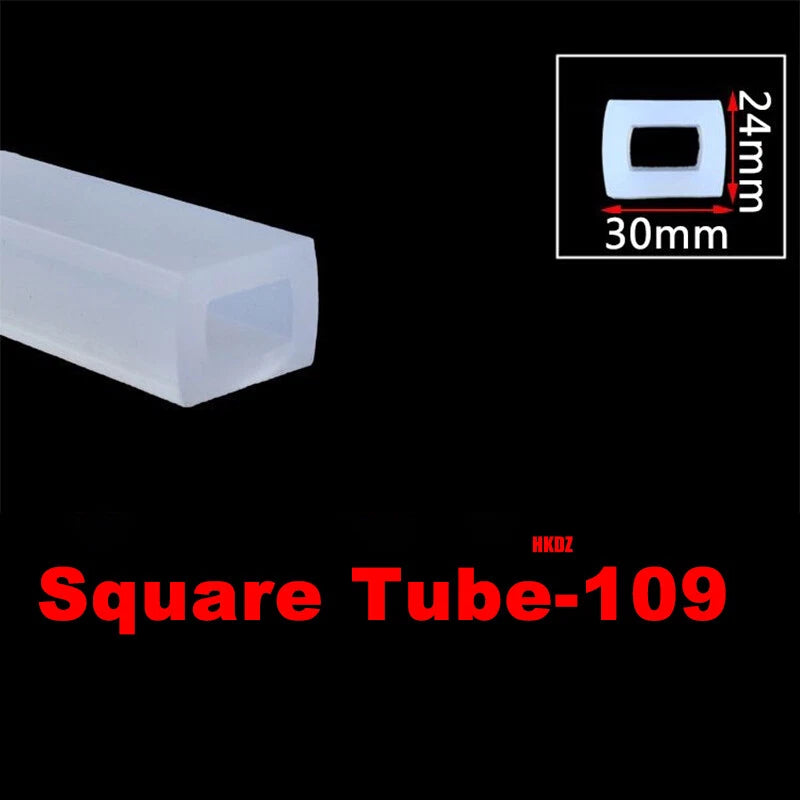 Square Silicone Rubber Hollow Tube Pipe Protector Seal Strips Width 2.5mm~108mm