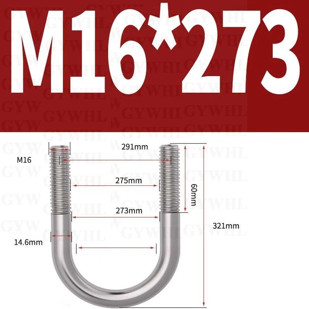 Marine Grade Round Bend U - Bolts — A2 & A4 Stainless Steel, M6 to M20 - HomeDIYer