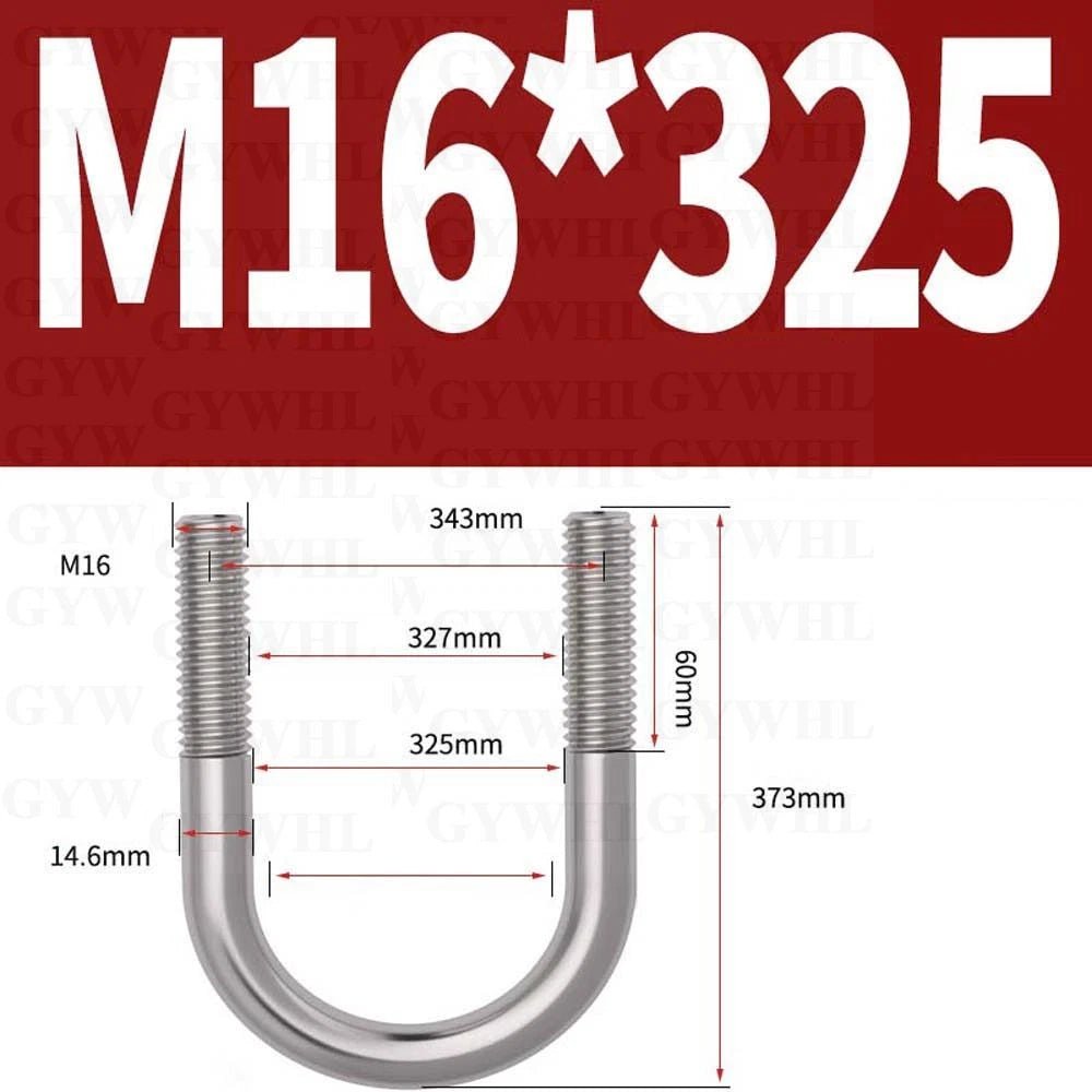Marine Grade Round Bend U - Bolts — A2 & A4 Stainless Steel, M6 to M20 - HomeDIYer