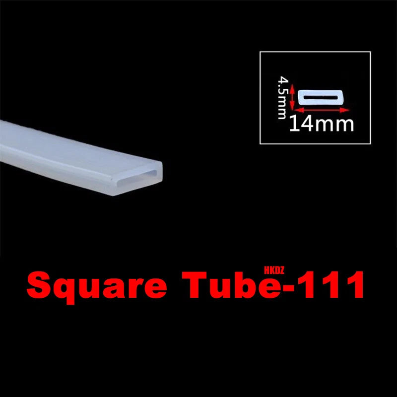 Square Silicone Rubber Hollow Tube Pipe Protector Seal Strips Width 2.5mm~108mm