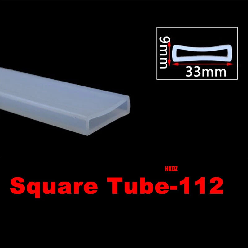 Square Silicone Rubber Hollow Tube Pipe Protector Seal Strips Width 2.5mm~108mm