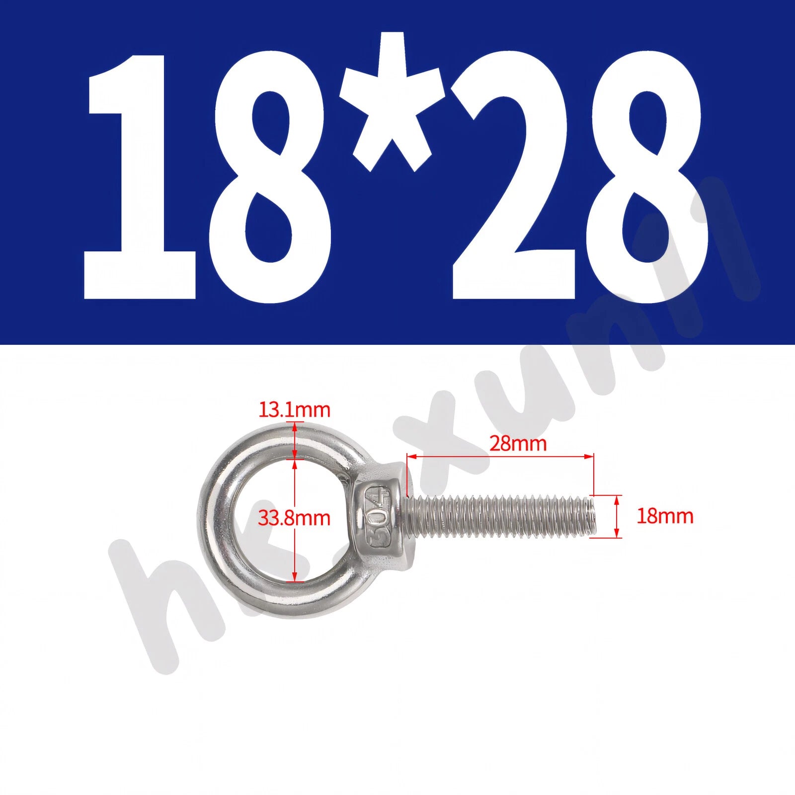 M3 M4 M5 M6 M8 M10 M12 TO M24 LIFTING EYE NUTS & BOLTS A2-304 STAINLESS STEEL