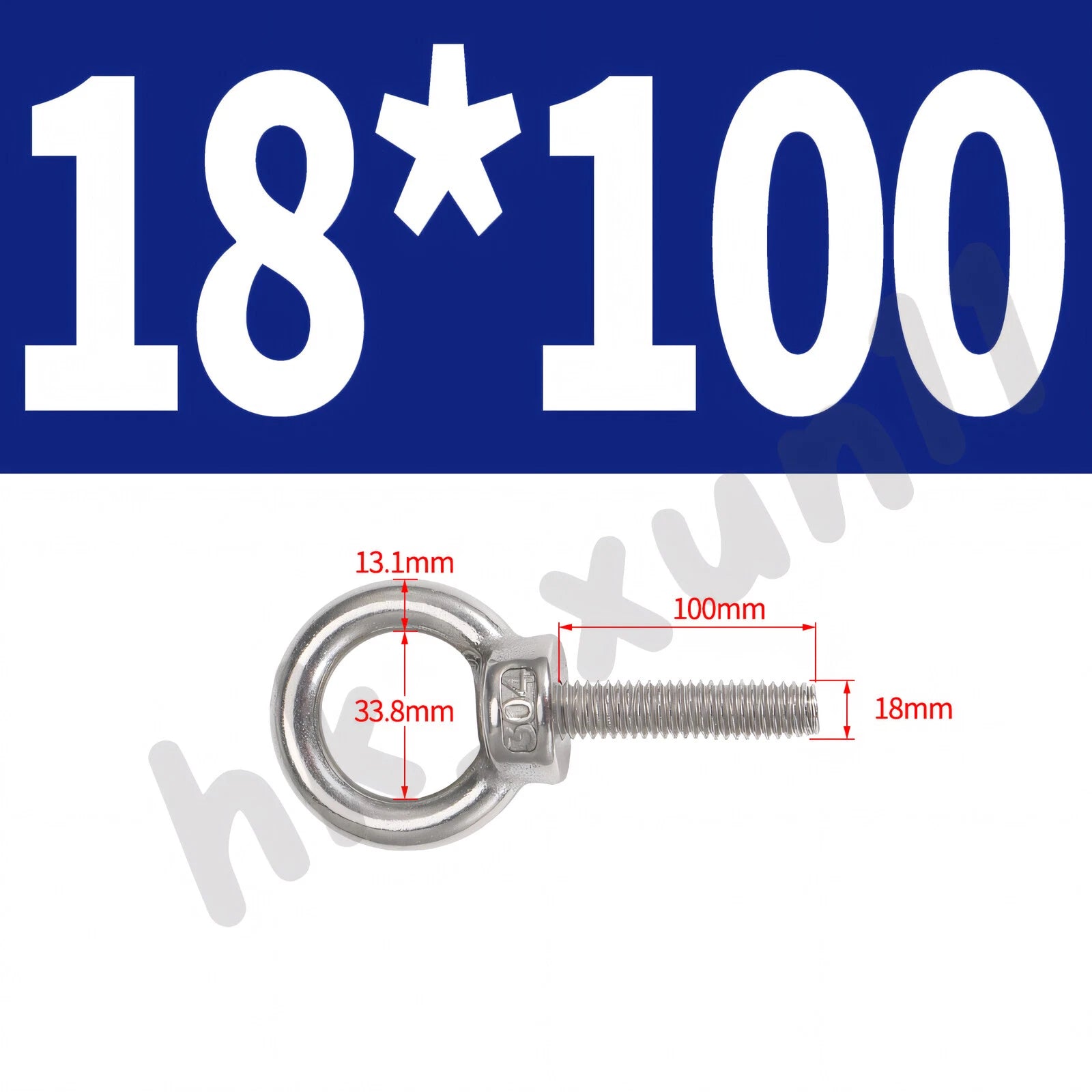 M3 M4 M5 M6 M8 M10 M12 TO M24 LIFTING EYE NUTS & BOLTS A2-304 STAINLESS STEEL