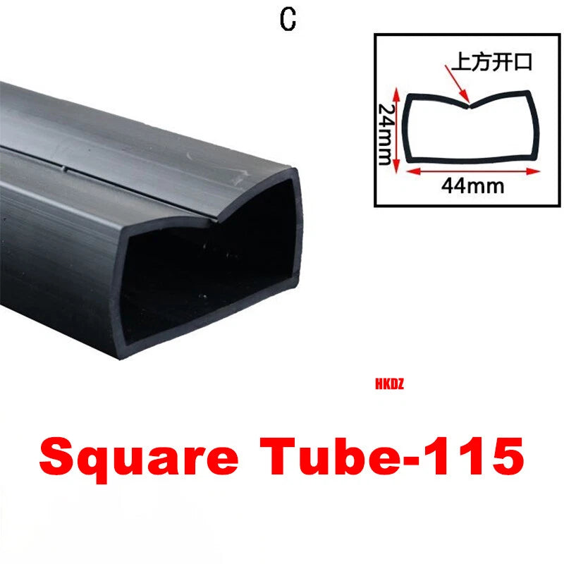 Square Silicone Rubber Hollow Tube Pipe Protector Seal Strips Width 2.5mm~108mm