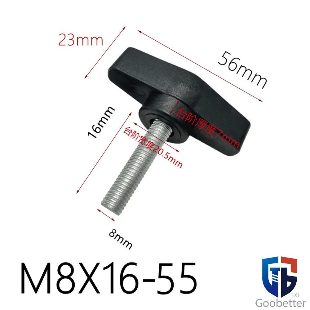 M6 M8 M10 M12 T - Handle Thumb Screws — Wing Knob Clamping Bolts with Flange Nut - HomeDIYer
