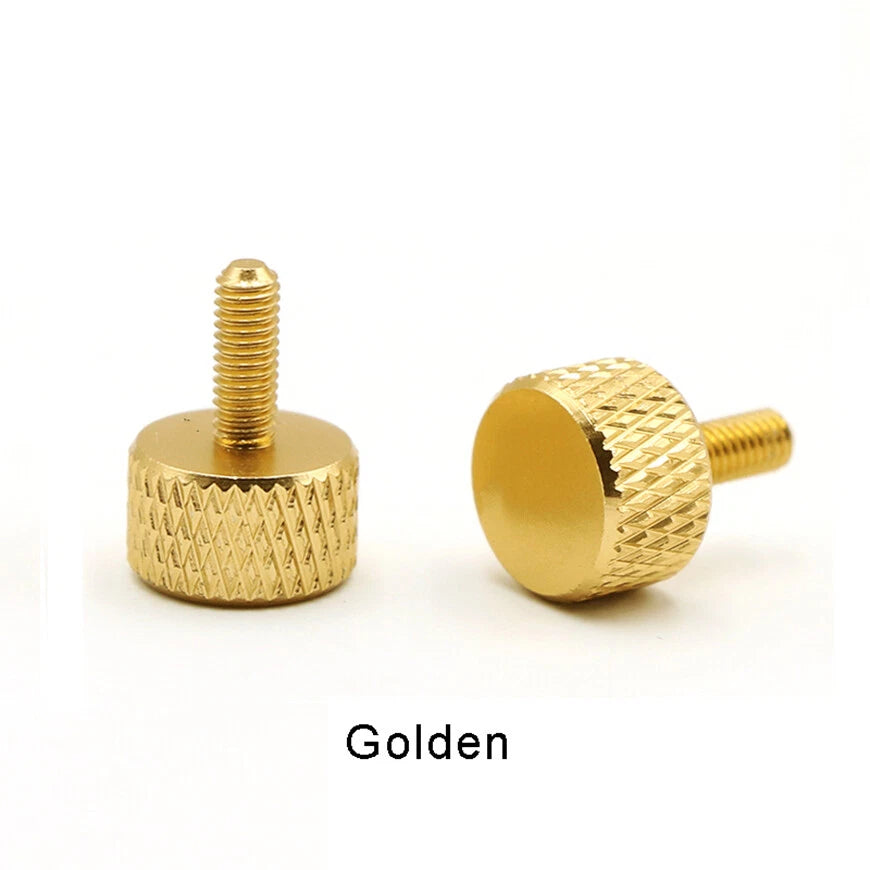M6 Aluminum Knurled Thumb Screws Color Flat Head Thumbscrew Bolt 10mm-20mm Long