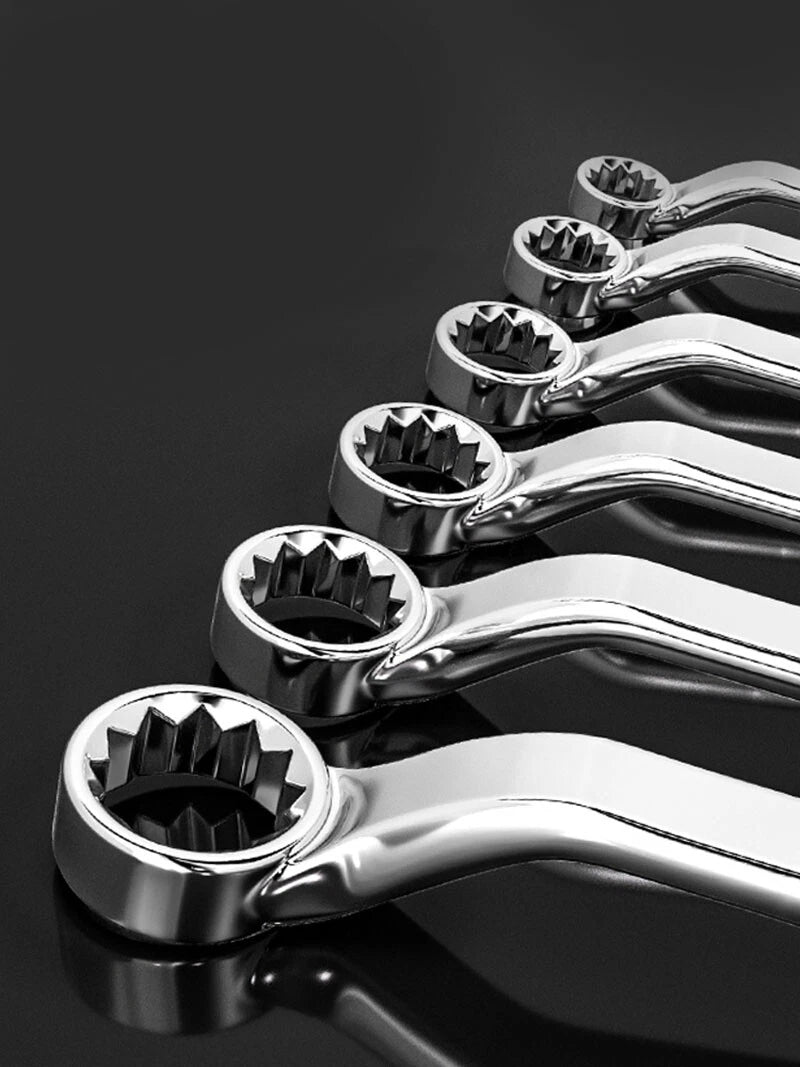 Ring Spanner Wrench High-Carbon Steel Metric Ring Deep Double Offset 5.5mm~36mm