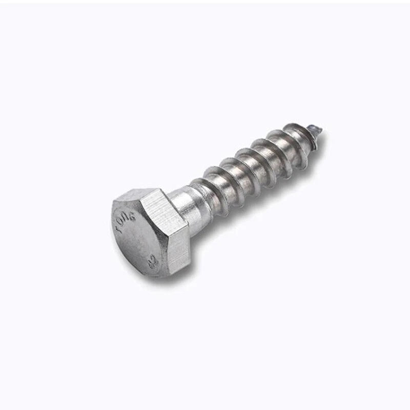 M6 M8 M10 M12 Stainless Steel A2 Screws Hex Hexagon Head Lag Bolts Wood Screw
