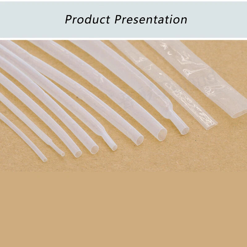 PTFE Heat Shrink Tubing – Transparent Electrical Sleeving, 0.5mm to 40mm, 1.7:1 & 4:1 Shrink Ratio