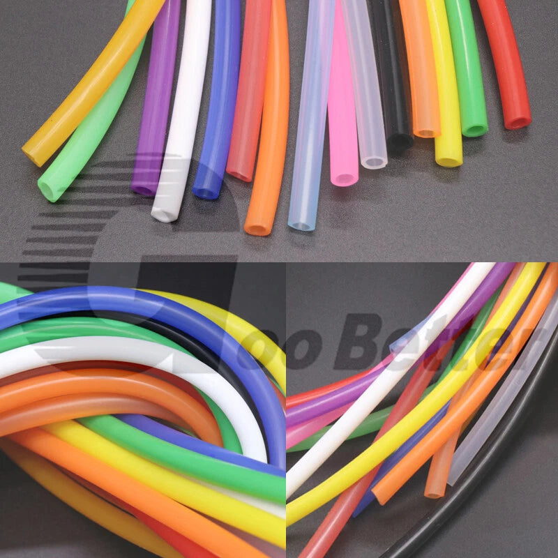 Coloured Food Grade Silicone Tube Hose Vacuum Tubing Pipe Soft Rubber ID 1-40mm