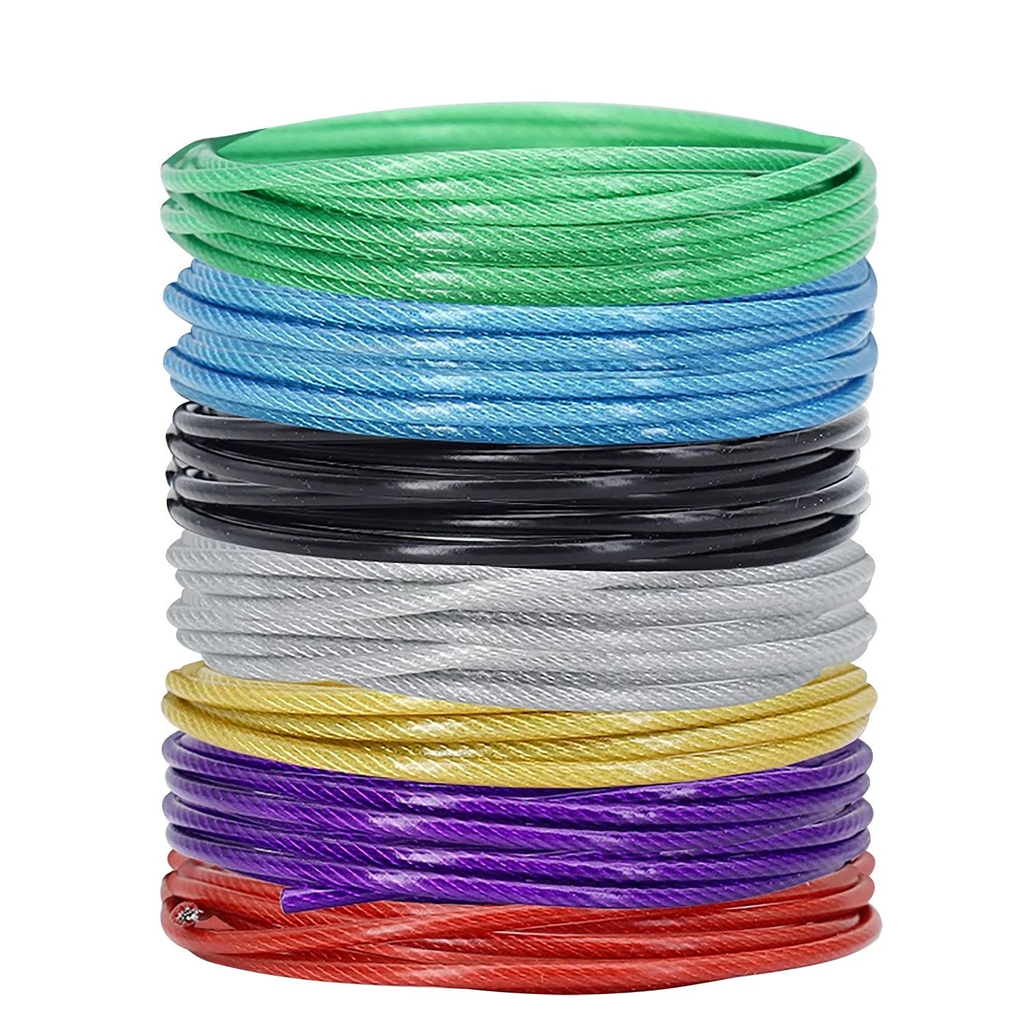 Stainless Steel Wire Rope Metal Cable Rigging 7x7 Pvc Plastic Coated 2,3,4,5,6mm