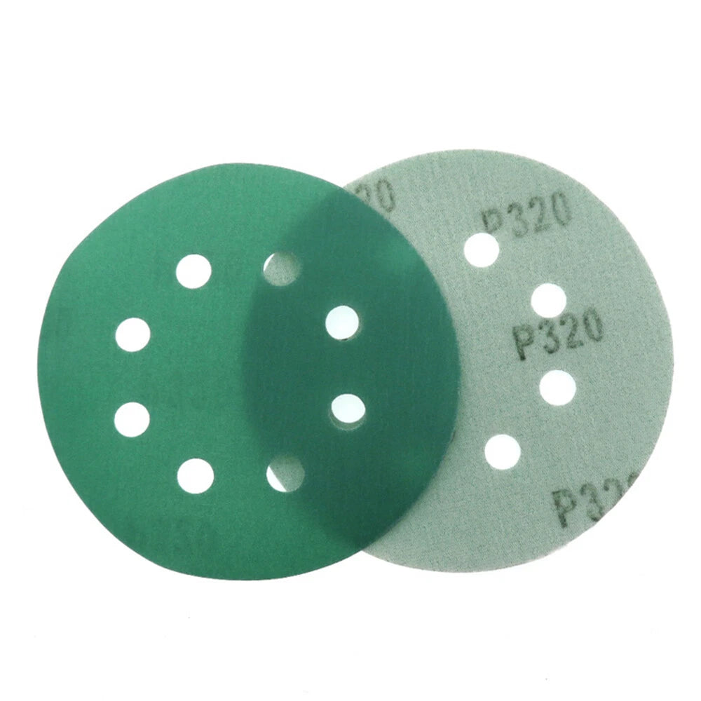 125mm Wet and Dry Sanding Disc 5'' Hook Loop 8 Hole Sandpaper Pad Orbital Sander
