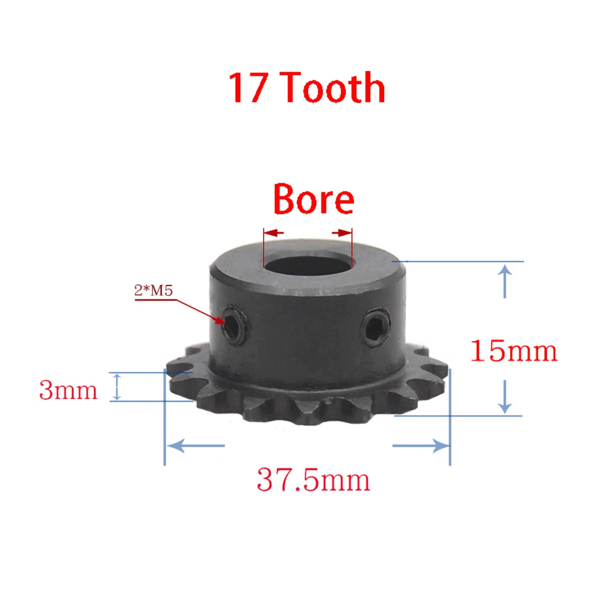 45# Steel 9 - 40 Tooth 04C Chain Drive Sprocket-Roller Chain-Chain Connector