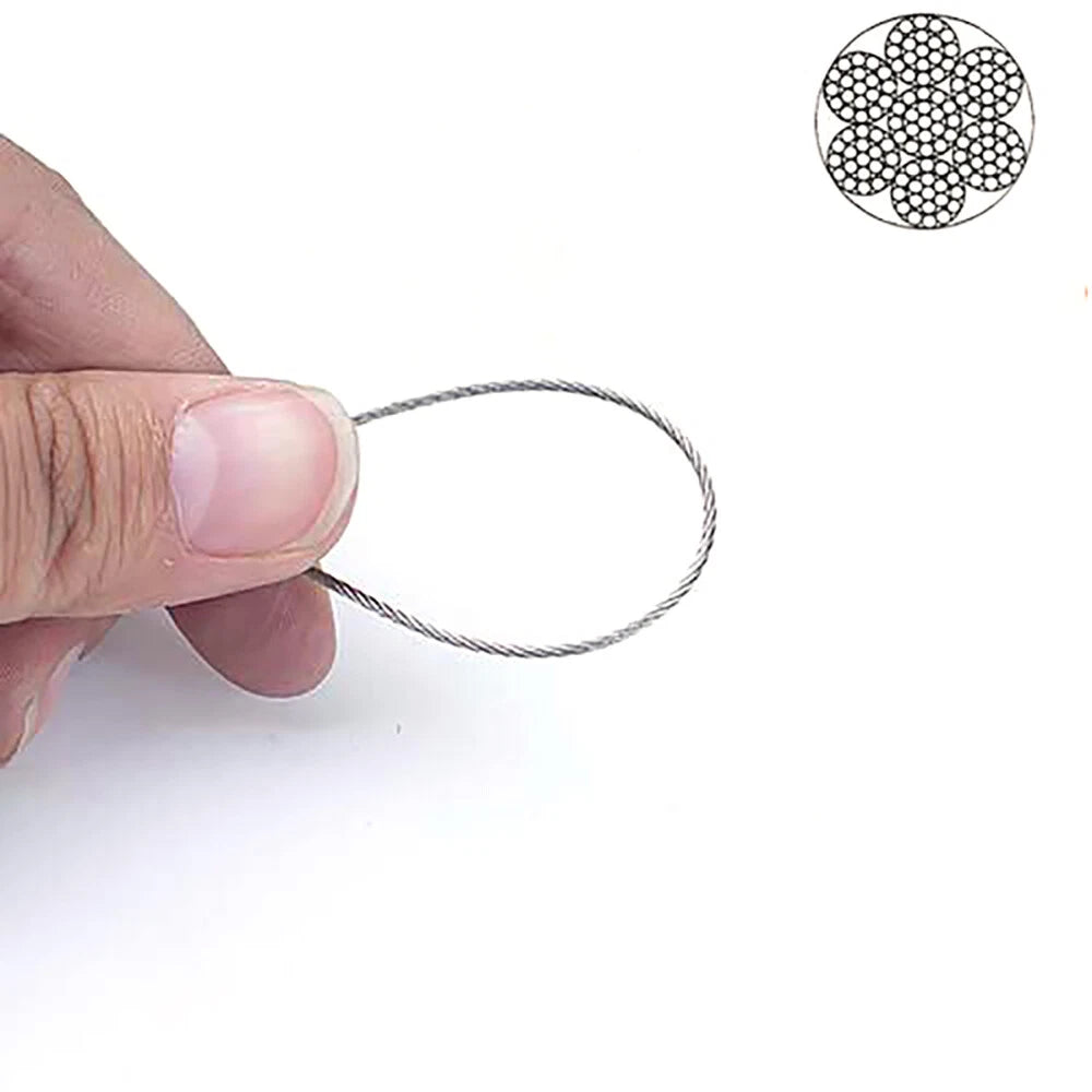 1mm-20mm Stainless Steel Wire Rope Lifting Metal Cable 2/3/4/5/6/8/10/12/14/16mm