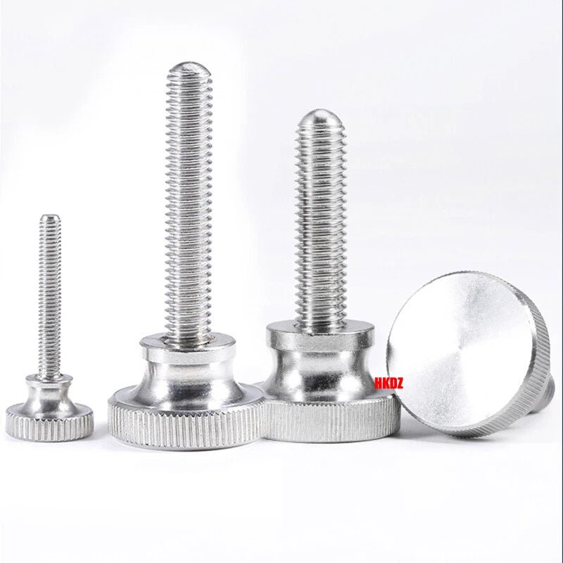 M2/M2.5 High Head Knurled Thumb Screws – 303 Stainless Steel Hand Grip Knob Bolts (3 - 12mm) - HomeDIYer
