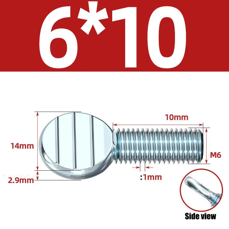 M5 M6 M8 Spade-head Thumb Screws Thumb Screw - Galvanized carbon steel