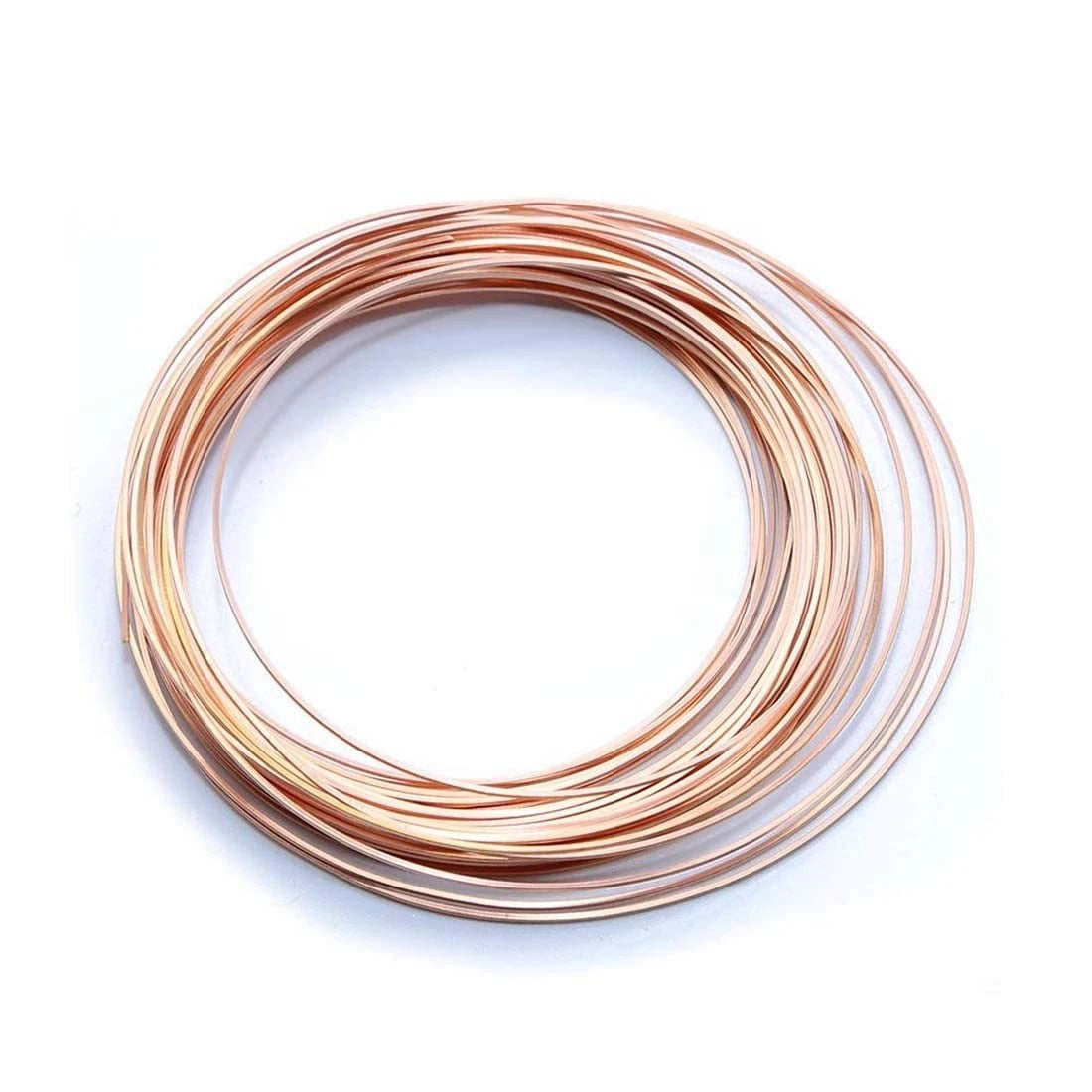 1M Round Copper Wire Solid 0.2-4.5mm Bendable Metal Wire Jewellery Craft Making