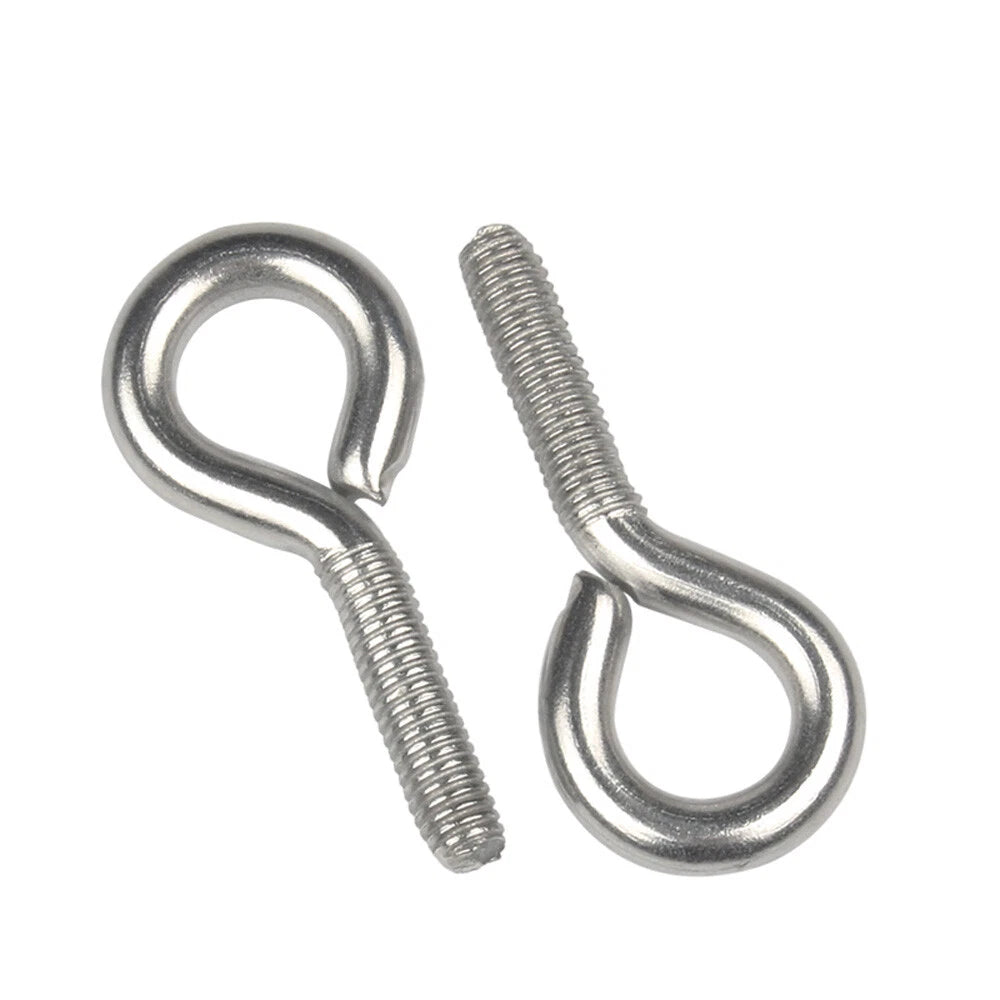 Galvanised Eye Screws Hooks Eye Bolts Closed Screws Rod Stainless Threaded Rings