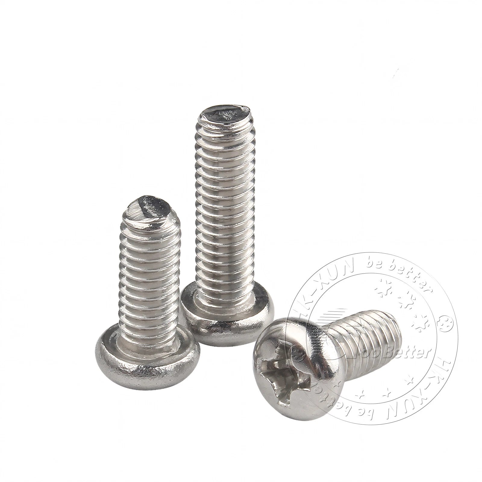M3 M3.5 Phillips Pan Head Machine Screws – A2 Stainless Steel DIN 7985H (3–180mm Lengths)