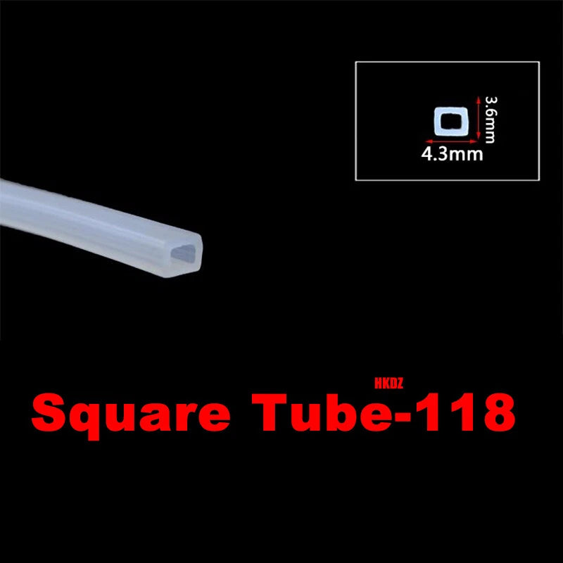 Square Silicone Rubber Hollow Tube Pipe Protector Seal Strips Width 2.5mm~108mm