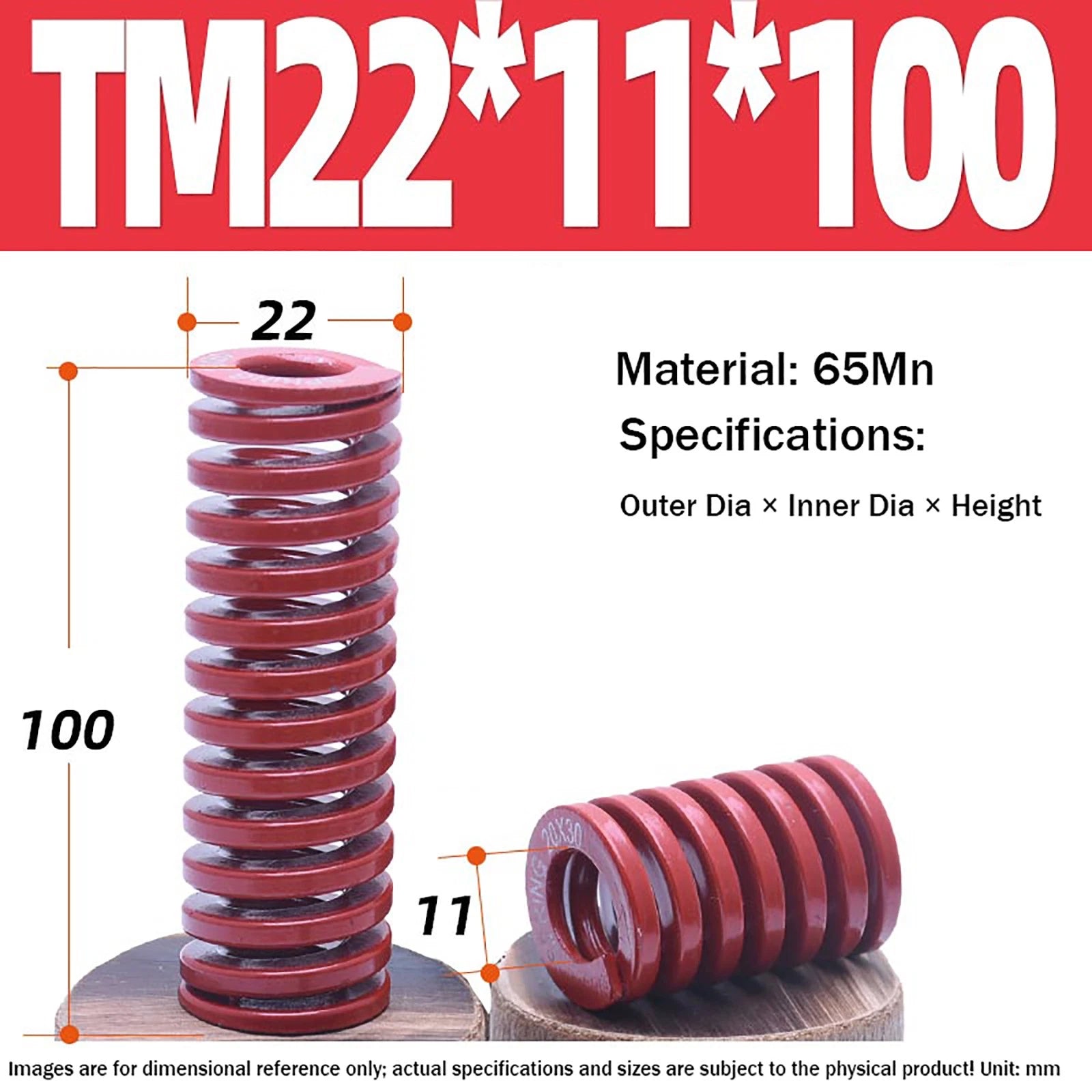 Heavy Load Duty Compression Die Spring, 8mm-50mm Diameter & Up To 400mm Long JIS