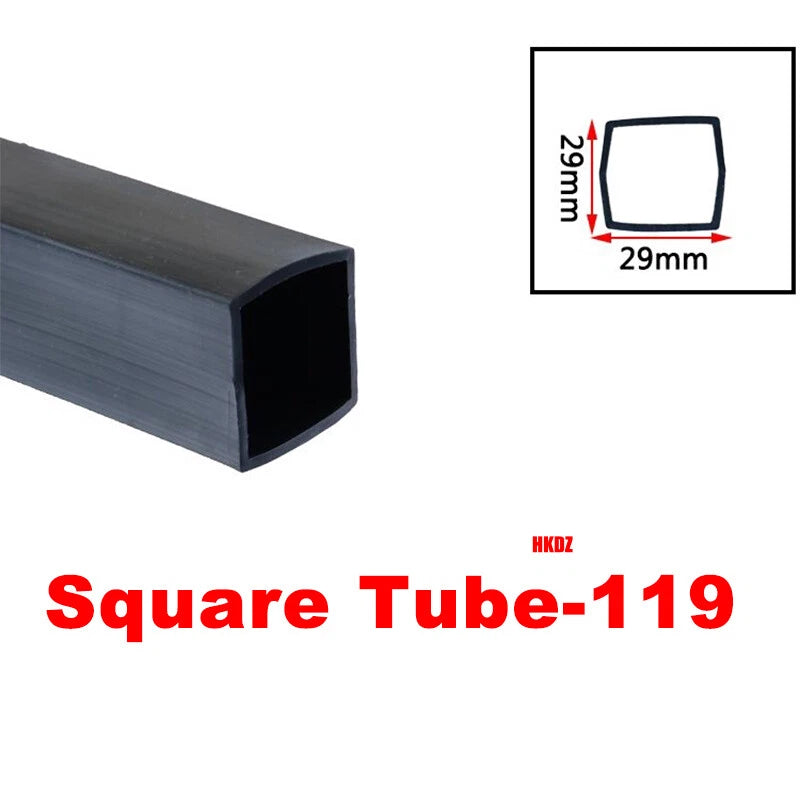 Square Silicone Rubber Hollow Tube Pipe Protector Seal Strips Width 2.5mm~108mm