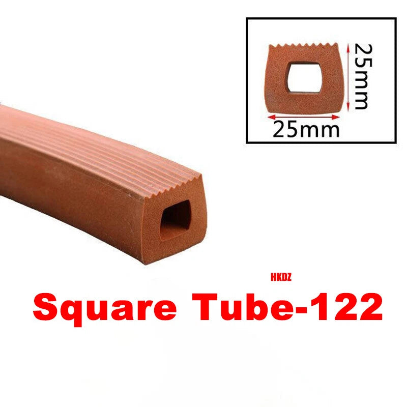 Square Silicone Rubber Hollow Tube Pipe Protector Seal Strips Width 2.5mm~108mm