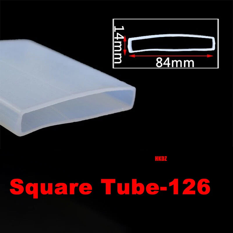 Square Silicone Rubber Hollow Tube Pipe Protector Seal Strips Width 2.5mm~108mm