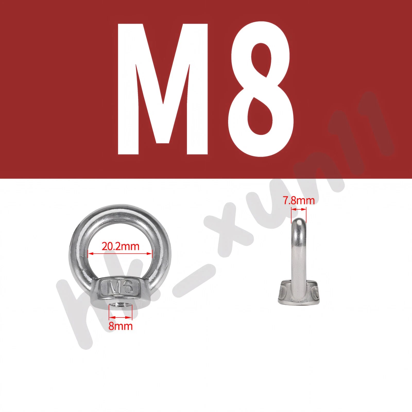 M3 M4 M5 M6 M8 M10 M12 TO M24 LIFTING EYE NUTS & BOLTS A2-304 STAINLESS STEEL