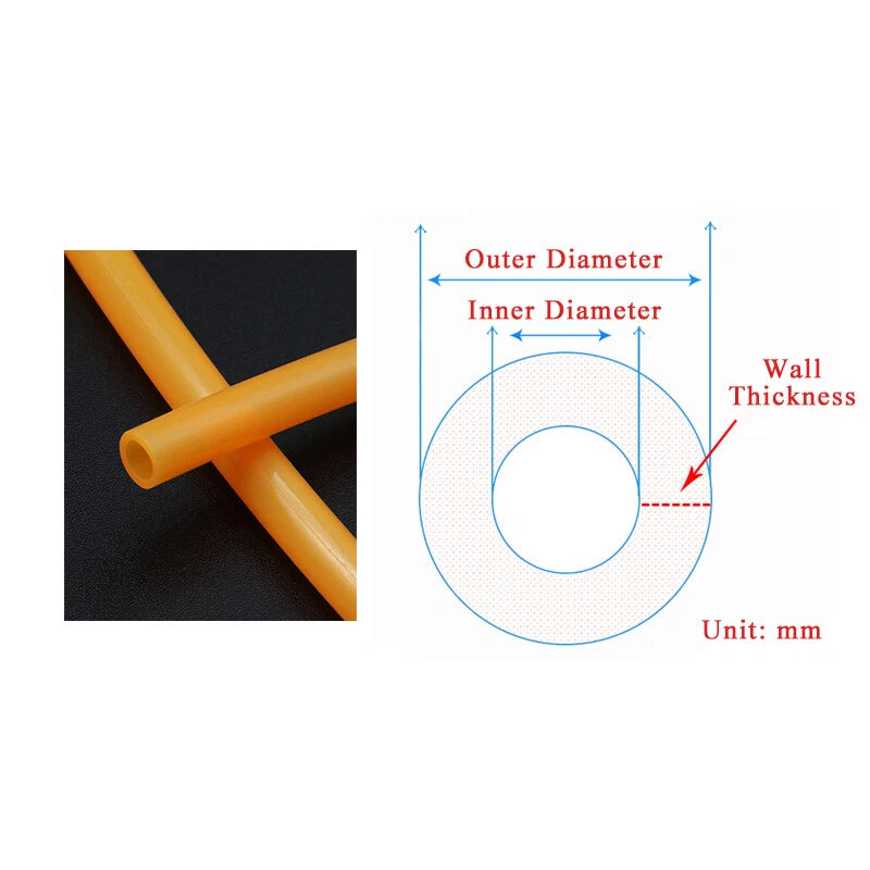Orange Food Grade Silicone Tube – Flexible Hose Pipe for Beer, Milk & Liquid Transfer