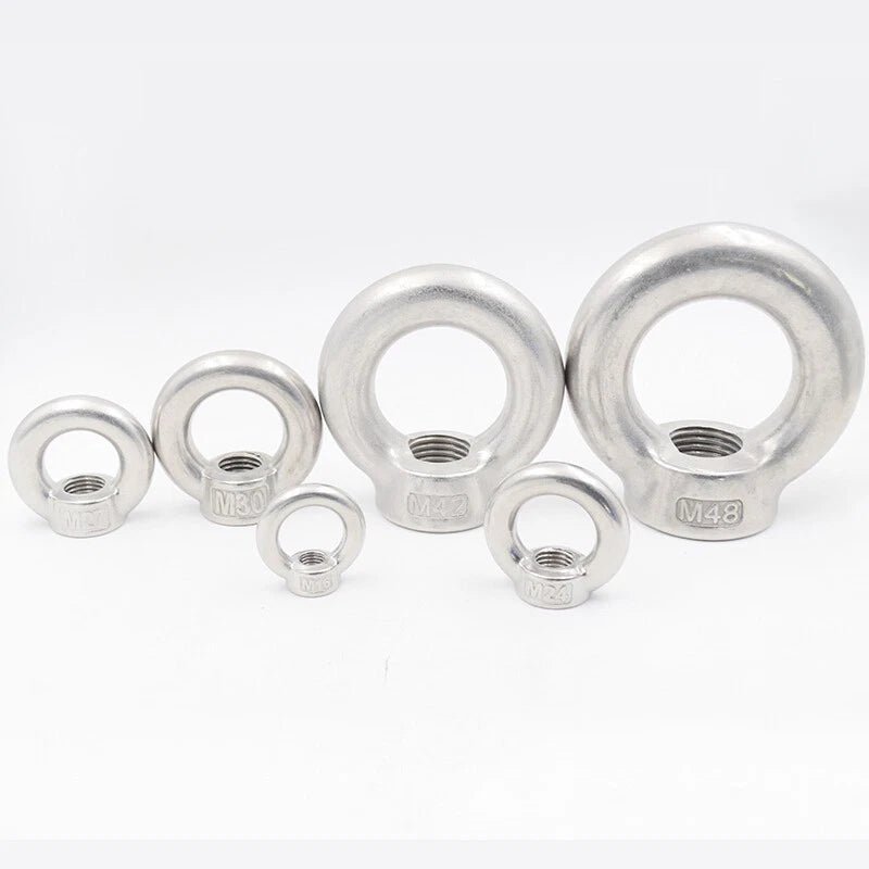 M3 - M30 Lifting Eye Bolt & Nut Set — 304 Stainless Steel Heavy Duty Ring Hooks - HomeDIYer