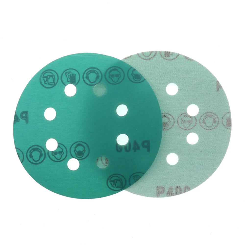 125mm Wet and Dry Sanding Disc 5'' Hook Loop 8 Hole Sandpaper Pad Orbital Sander