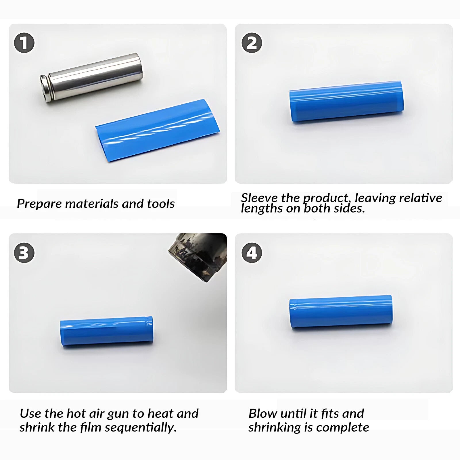 PVC Heat Shrink Tubing for RC Battery Packs — 60mm to 625mm, Multiple Colors