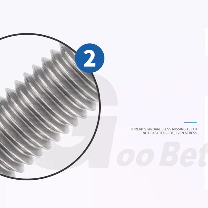 M6 Square Head T - Bolts — Stainless Steel A2 304 for T - Slot Aluminum Profiles - HomeDIYer