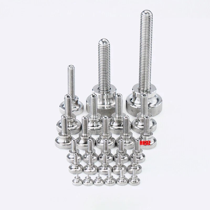M2/M2.5 High Head Knurled Thumb Screws – 303 Stainless Steel Hand Grip Knob Bolts (3 - 12mm) - HomeDIYer