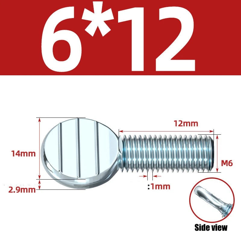 M5 M6 M8 Spade-head Thumb Screws Thumb Screw - Galvanized carbon steel