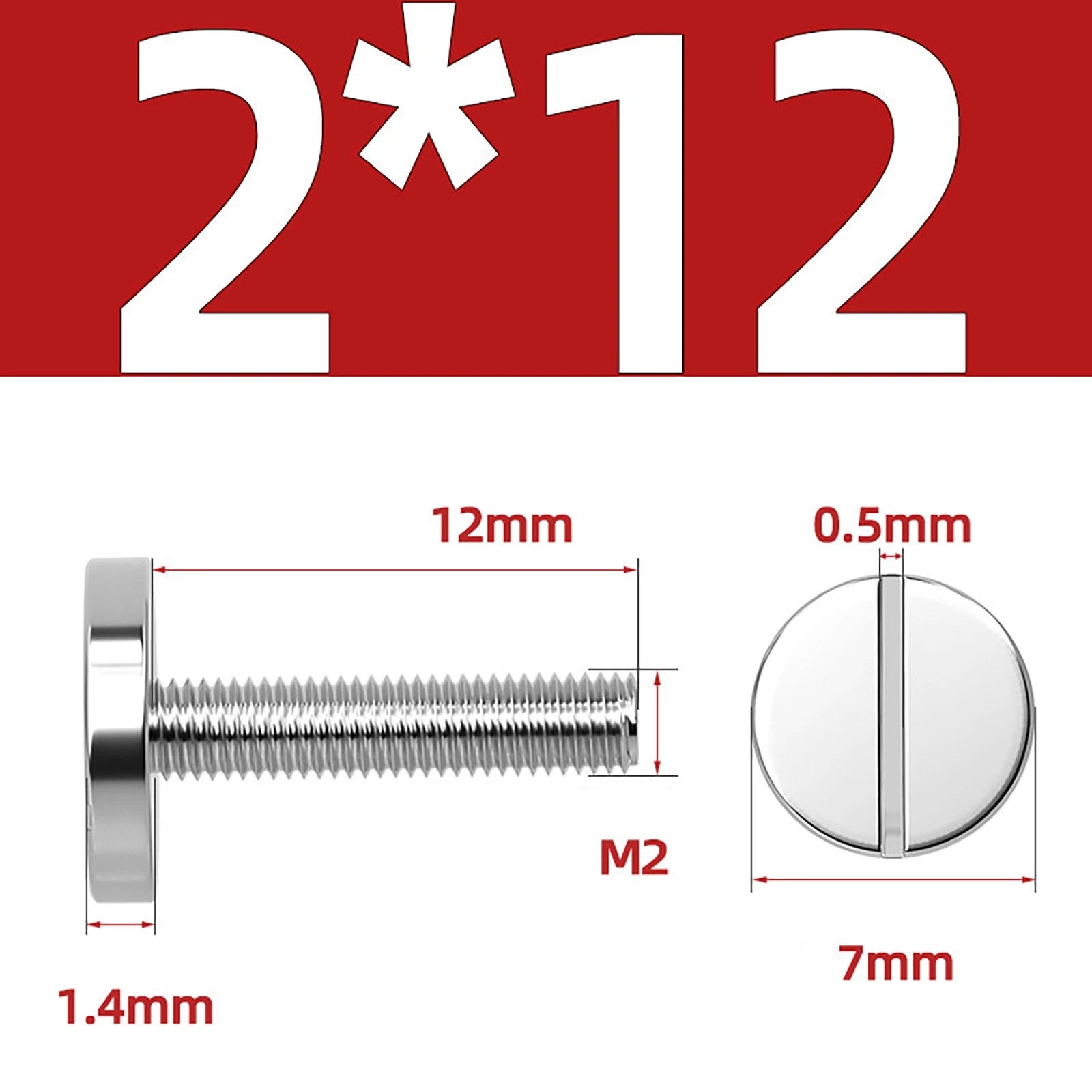 A2 Stainless Steel Slotted Large Head Machine Screws — Wide Pan Bolt DIN 921 | M2–M10