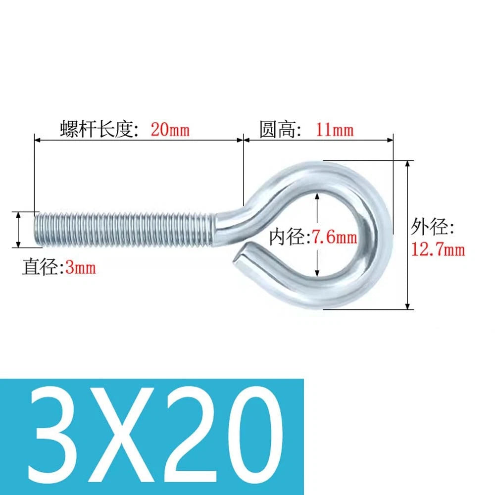 M3–M12 Galvanised Eye Screws | Metric Closed Eye Bolts & Threaded Ring Hooks